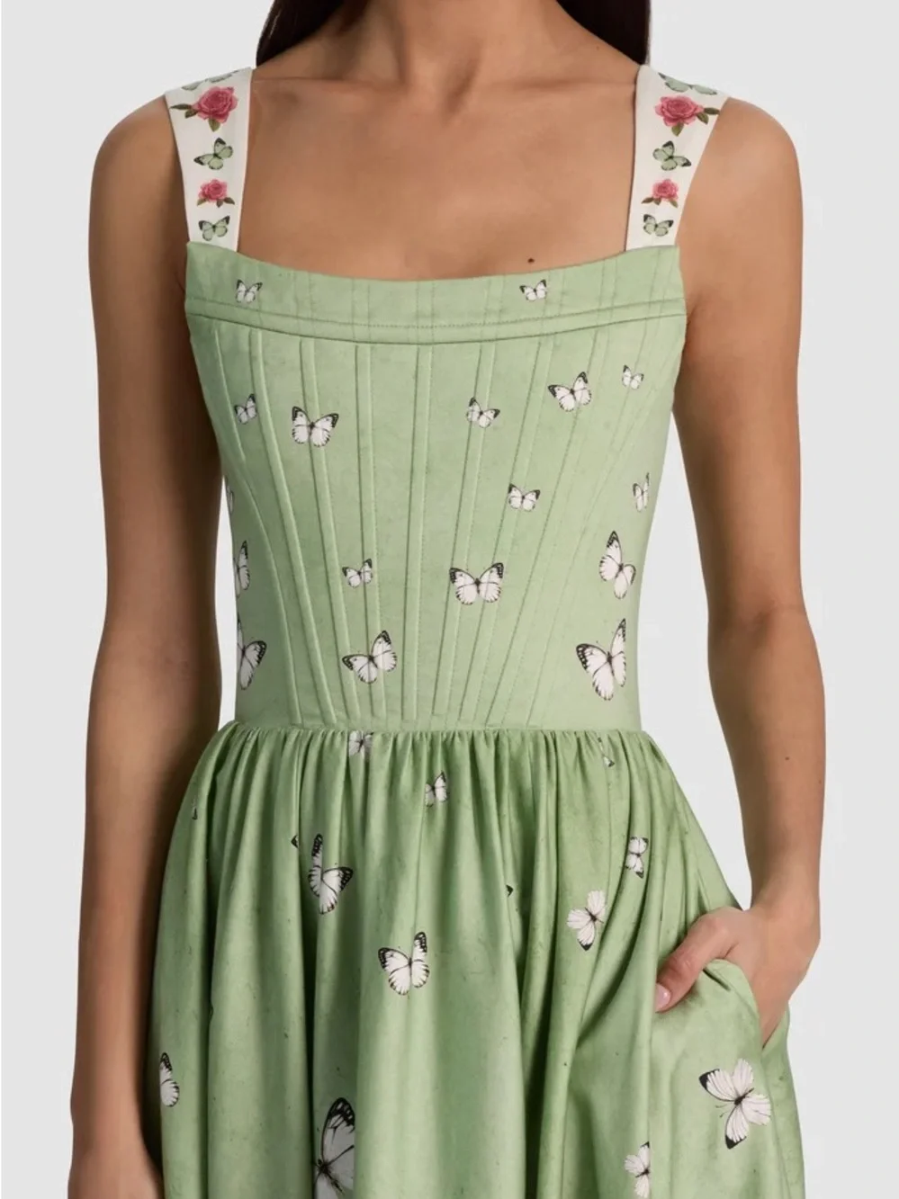 ALICE + OLIVIA
Guinevere Stretch-Cotton
Bustier Maxi Dress - Picture 2 of 5